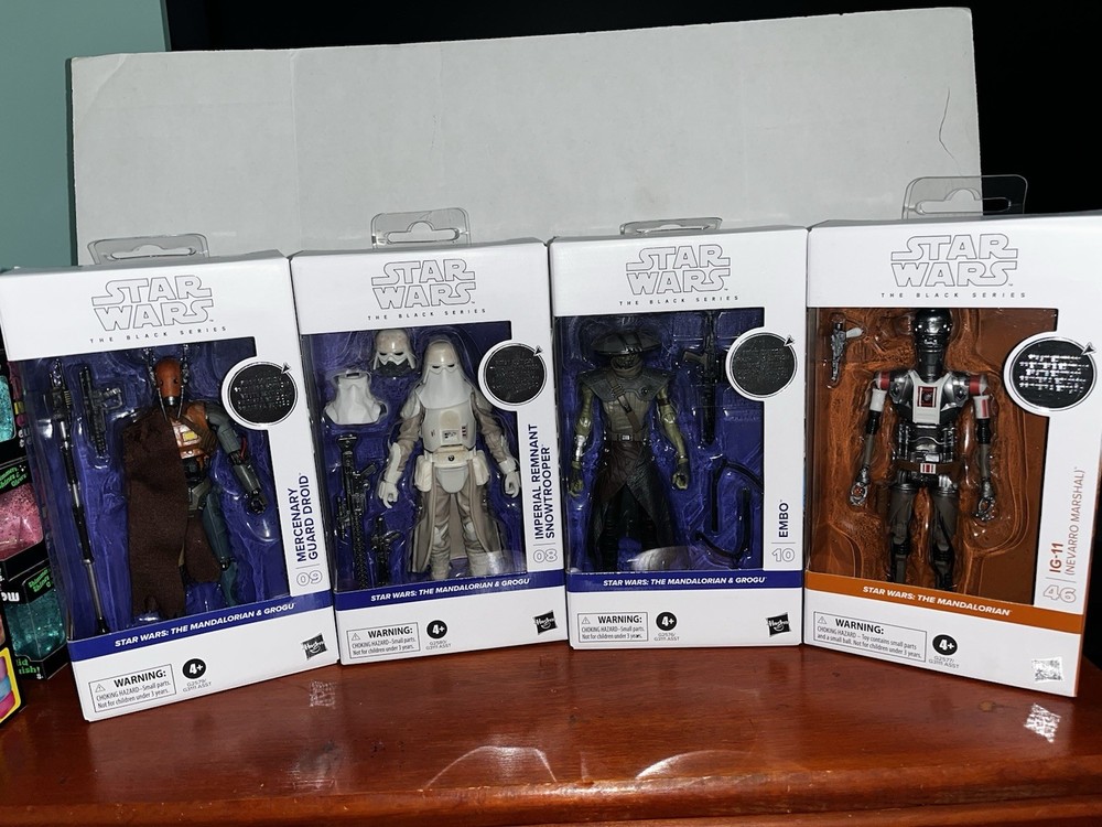 Star Wars Black Mandalorian&Grogu First Edition WAVE 2 All 4: EMBO SNOW DROID IG