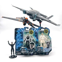Disney TRON Legacy Spin Master 2010 3-Man & One-Man Light Jet Toy Figure Lot