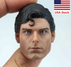 1/6 Male Super Hero Christopher Reeve Head Sculpt Fit 12″Action Figure Body