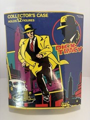 Vintage 1990 Dick Tracy Action Figure Collectors Carrying Case W/9 Figures