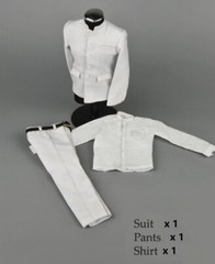 1/6 WHITE Chinese tunic suit Kung Fu Ip Man school Uniform set for hot toys❶USA❶