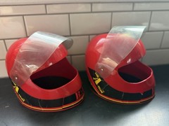 Two (2) A-Team 1983 B.A. Baracus Toy Helmets Rare Complete!!!