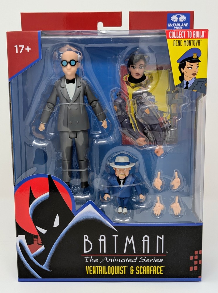 McFarlane Batman Animated Series BTAS VENTAILOQUIST & SCARFACE BAF Rene Montoya
