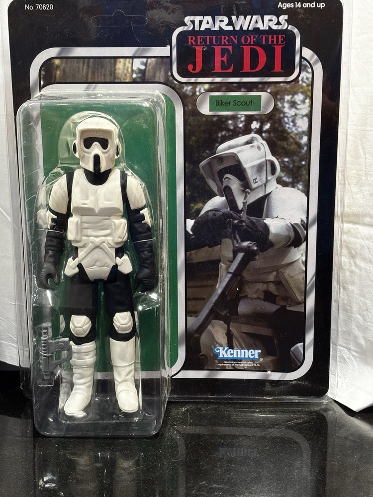 VINTAGE STAR WARS GENTLE GIANT JUMBO BIKER SCOUT FIGURE 2015 MOC