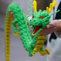47.5inch 3D Printed dragon Model,Articulated Animals figure,Toys Home Decor