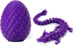 3D Printed Dragon Full Articulated Crystal Dragon W/ Egg Home Xmas Toy Xmas Gift