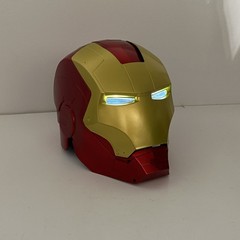 Iron Man Mark VII Headgear 1:1 Helmet LED Eyes Gold CG7248 Wearable New in Box