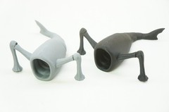 SEA EATER 3D Printed Flexible fidget toy Bloop Vs El Gran Maja Sea Creature SLVR