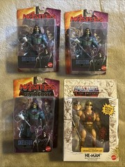 Skeletor Masters of the Universe MOTU Mattel + Sketch Book He Man ( 4 Figures )