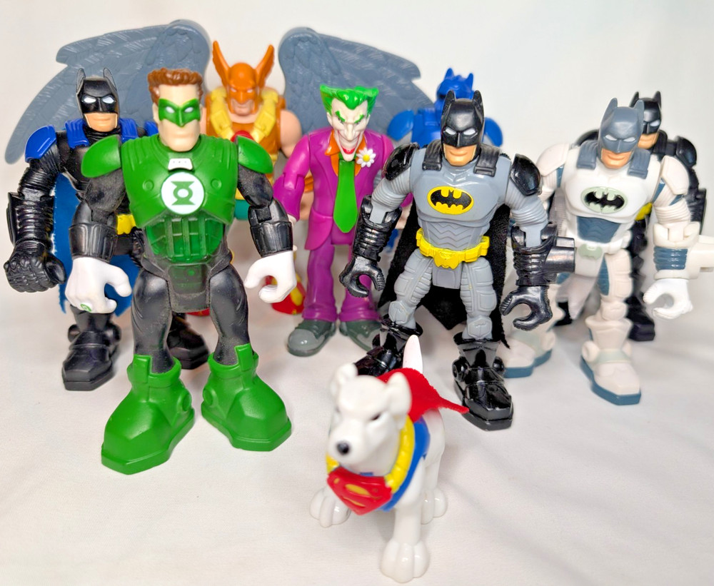 DC HERO WORLD Figures & Krypto Hawkman Batman 5 Different Electronic Lantern
