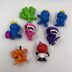 Lot Of 8 Rainbow Friends Phatmojo Pink Purple Blue Green Orange Red Scientist