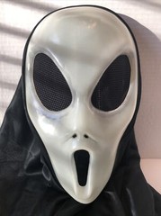 Visible Visitors Alien Ghost Scary Mask Halloween Glow in the Dark
