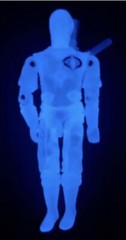 Gi Joe Cobra 1984 Storm Shadow Blue GID Color Variant Rare Limited Run Custom