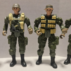 Military Action Figures Army Marine Chap Mei Lanard Mixed Lot (10) Loose w/ Wear