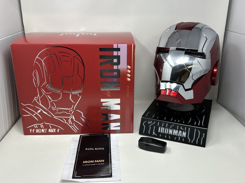 Iron Man Helmet Mark V MK5 1:1 – Auto King Voice Control Remote Interactive