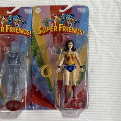McFarlane DC Super Friends Wonder Woman, Batman, & Superman Red Platinum Figures
