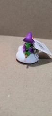 Hard Plastic Flying Witch on Broom Halloween “Pullback Racer”