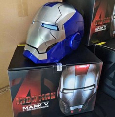 AUTOKING 1:1 Wearable JARVIS Voice Control Cosplay Iron Man MK5 Helmet Mask Gift