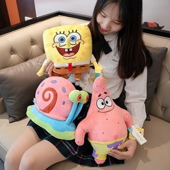 Spongebob Plush Toy Teddy Cartoon Gift Soft Stuffed Doll Patrick Star Kids Toys