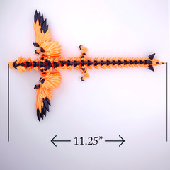 Lot 4 Articulated Winged Dragon Toys 11.25″ 3D Printed Dragon Fidget Desk Pets