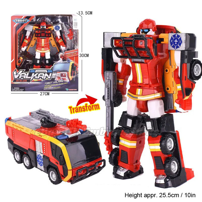 Tobot Toy V Valkan Athlon Fire Engine Transforming Robot Vehicle Action Figure
