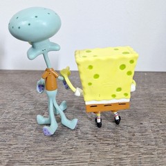 SpongeBob Squarepants & Squidward Viacom Hillenberg Vintage 2001 PVC Figure