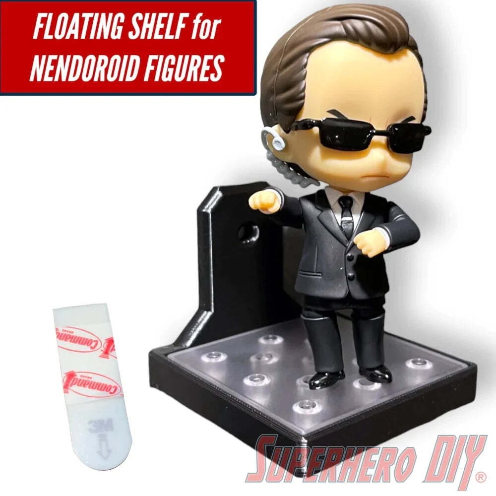 Floating Shelf for NENDOROID Figures | Fits 60mm base | Comes with Command strip