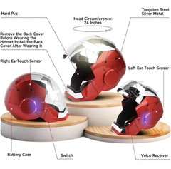 Iron Man Helmet with Voice, Touch & Remote Control – MK 5 V Red Silver