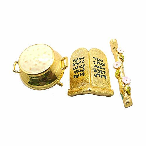 Ark of The Covenant – Contents – Aaron Rod/Manna Vessel & Tablets (3 Inches)