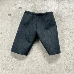 PB-ST-BLK: 1/12 Black elastic Shorts for 6″ muscular to medium body