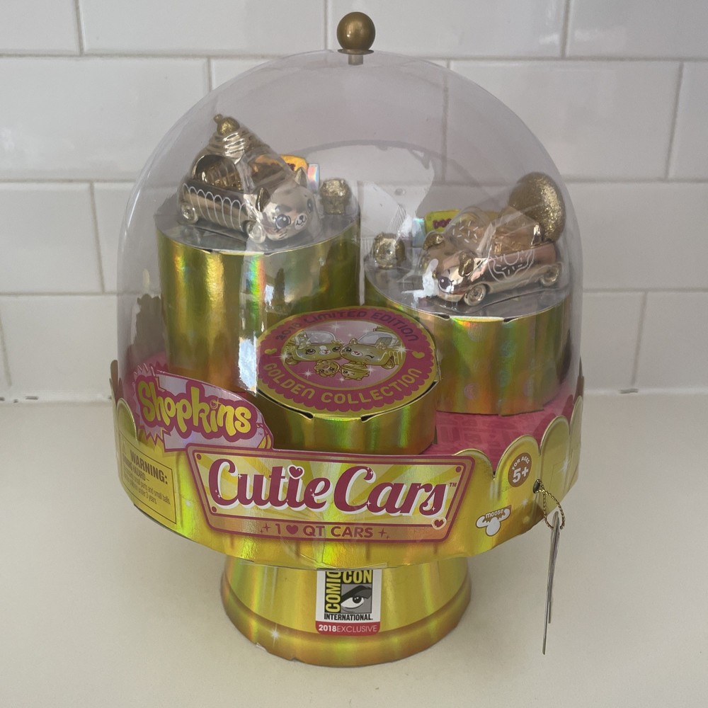 SDCC 2018 EXCLUSIVE SHOPKINS CUTIE CARS, 24 CARAT BLING, GOLD, UCC, COMIC CON