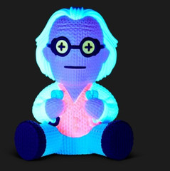 Back To The Future made By Robots BlackLight Marty McFly Dr Brown Delorean Set