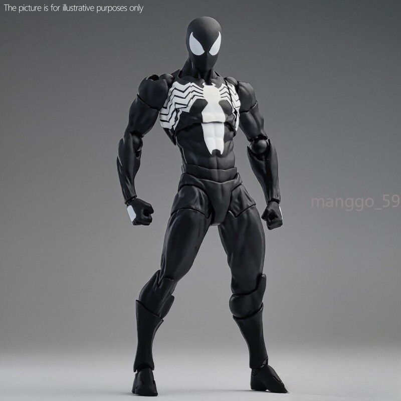 IN USA!! Mess Toys Symbiote Spider-Man Action Figure Black Spide Model Xmas Gift