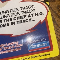 Vintage 1990 Dick Tracy Playmates 2 Way Wristwatch Disney Playmates New NIP