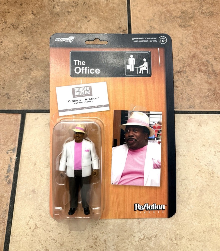 Super7 The Office Florida Stanley ReAction Figure Dunder Mifflin Paper Company