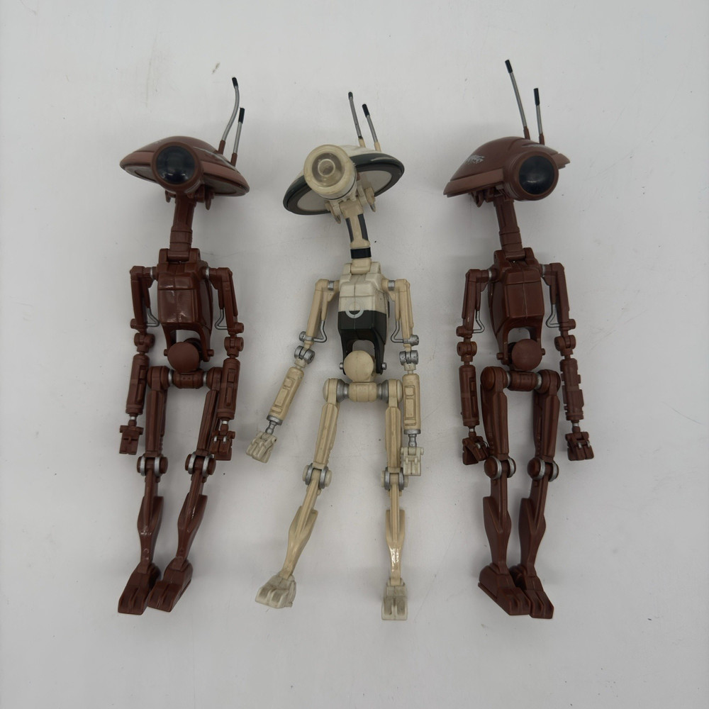 Vintage Star Wars Lot of 3 1999 Hasbro 8″ Pit Droids Phantom Menace Ep.1