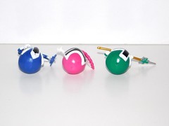 Lot 3 Power Rangers SUPER SAMURAI SMASH Mini Battle Figures Blue Green Pink