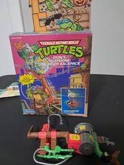 Vintage TMNT Don’s Telephone Line Rider Backpack 1991 W Box Rare