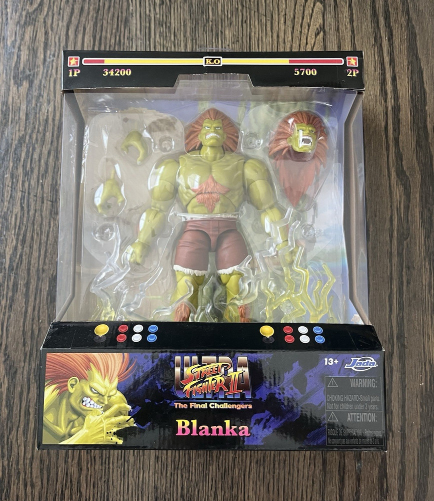 Jada Street Fighter II Final Challengers Blanka Action Figure Alt Head 13+