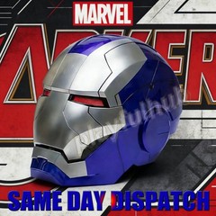 AUTOKING Iron Man MK5 1:1 Helmet Wearable Blue Ver. Voice-control Mask Cosplay