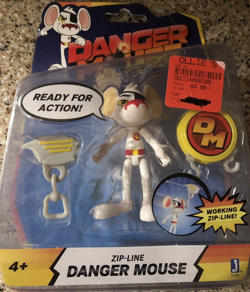 Danger Mouse Zip-Line Action Figure Retro 1980’s TV Show