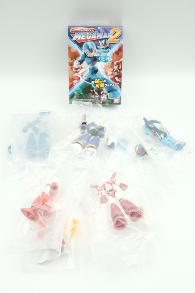 Bandai 66 Action Dash Mega Man 2 Complete Set of 5 X Vile Cut Man Super Mega Man