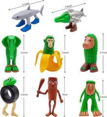 8PCS Italian Brainrot Tralalero Tralala Action Figure Set, Tung Tung Sahur &More