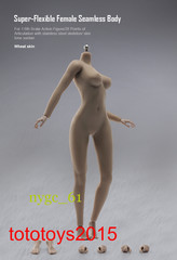 1/6 Suntan/Pale Super Flexible Large Bust Seamless Female Figure Body Model Toys