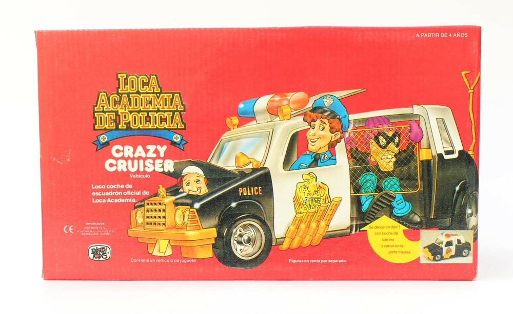 Vintage Police Academy Crazy Cruiser Police Car Distri Toys Kenner 1988 Arg MIB