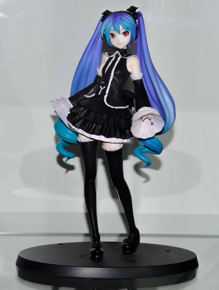 Hatsune Miku Project DIVA Future Tone Black Dress 17cm Anime Figure Toy No Box