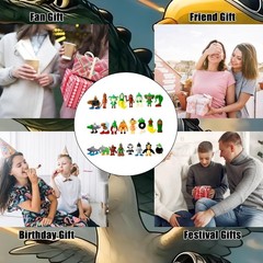 24PCS Brainrot Toys Italian Memes Keychain Tung Tung Tung Sahur Keychain Tralale