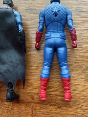 2 Hasbro Mattel Action Figures Superhero 6” Marvel DC Comics Batman & Captain Am