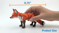 Articulated Fox Toys 6.75″ USA Made, 3D Printed Fidget Desk Pet Animal Figures