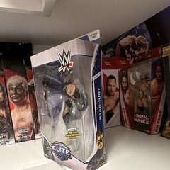 (V RARE)Mattel WWE Elite Collection Stardust Wrestling ActionFigureBoxed x2 belt